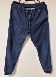 GU ウォームデニムスーパーストレッチジョガーパンツ　348238