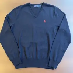 Polo Ralph Lauren ネイビー Vネック セーター S