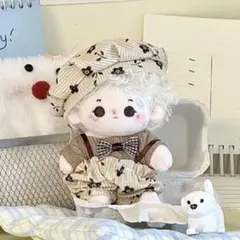 10cm ぬい服、花柄サロペットセットのサムネイル