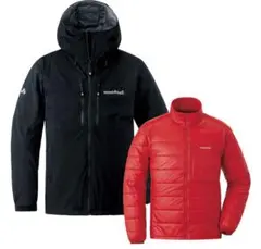 美品 mont-bell 3in1 フォールライン パーカー マウンテンパーカー