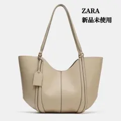 完売品 ZARA マキシトートバッグ 新品タグ付き　ベージュ