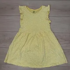 H&M オーガニックコットン ハート柄 ワンピース 110-116cm