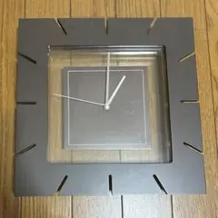 掛け時計　静音　四角形　木目　ニトリ