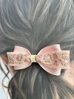229✳︎組み合わせ自由！３点1300円！✳︎インド刺繍リボンポニーヘアゴム♡