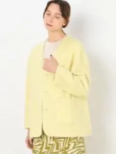 アルパカシャギー ノーカラージャケット MACPHEE トゥモローランド