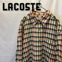 【POPさま】古着 ラコステ オーバーサイズネルシャツ