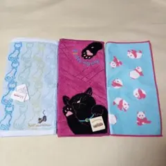 動物シリーズ  タオルハンカチ3枚セット