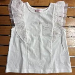 新品未使用　mezzo piano フリル付き半袖シャツ　120