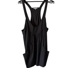 【美品】ensuite エンスウィート ジャンパースカート L 黒 ポケット付