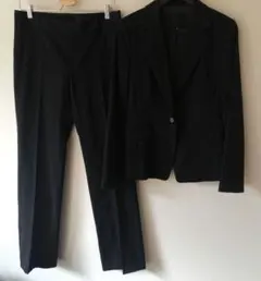 アンタイトル ストライプ レディース パンツスーツ 1ボタン LL (XL)