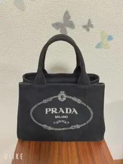 【正規品】プラダ ミニカナパデニム トートバッグ 三角ロゴ