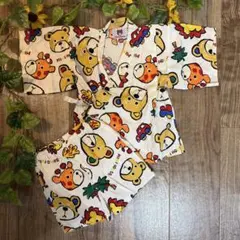 ミキハウス　クマキリン柄アロハセットアップ