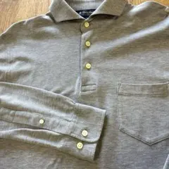 ブルックスブラザーズ　グレー　長袖　ポロシャツ　M