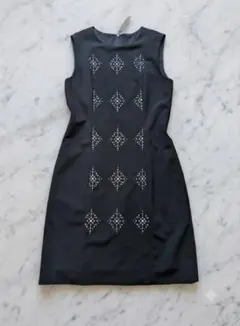 美品✨️フォクシー 2022 Sourire ニットティアードワンピース L 紺