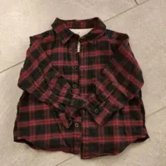 無印　チェックシャツ　ネルシャツ