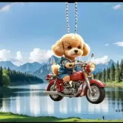 トイプードル ビションフリーゼ バイク キーホルダーC