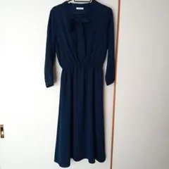 【即決価格】ハニーズ ロングワンピース ネイビー 長袖 S GLACIER