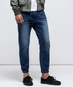 M/Leeリー×ナノユニバース/コラボ/スウェットデニムパンツ/ジョガーパンツ