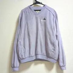 ANTIGUAアンティグアゴルフ薄紫VネックプルオーバーメンズXL