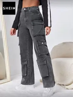 SHEIN カーゴデニムパンツ