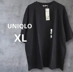 ​【新品タグ付】ユニクロU エアリズムコットンオーバーサイズTシャツ 黒 XL