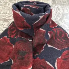 Poul Smithポールスミス•ローズドット柄リバーシブルマフラー•カシミヤ混