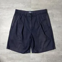 90sPolobyRalphLaurenUSA製ブラックポロチノショーツ2タック - メルカリ