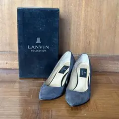 LANVIN COLLECTION グレー スエード ハイヒール