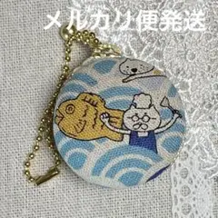 マカロンコインケース　猫と波25 マカロンポーチ