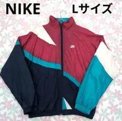 90s ナイキ　ナイロンジャケット　Lサイズ　レトロカラー