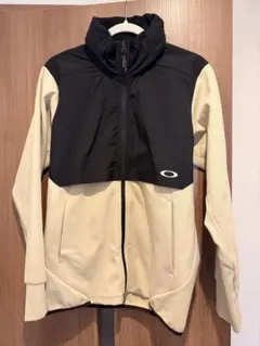 美品 OAKLEY オークリー 切り替えニットジップアップパーカー 黒 