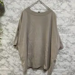 エディーバウアー　レディース　Ｍサイズ　ベージュ オーバーサイズ 半袖Tシャツ