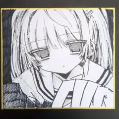 手描きイラスト オリジナル アナログイラスト 原画 モノクロイラスト