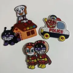 キャラクター刺繍ワッペン3点セット　アンパンマン　新品未使用
