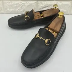 【美品】GUCCI グッチ ホースビットローファー 6.5M 金金具 レザー