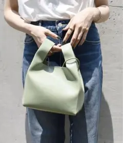 ライトグリーン ショルダーバッグ ハンドバッグ SHIPS シップス