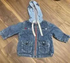 DOUBLE.B フード付きデニムジャケット　80cm