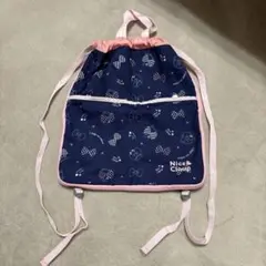 NICE CLAUP リボン柄ナップザック