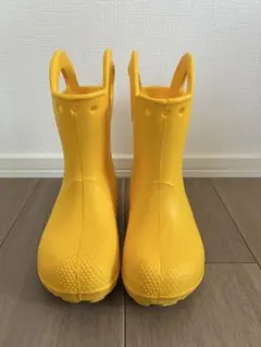 【美品】☆Crocs 黄色 長靴　17.5cm C10☆