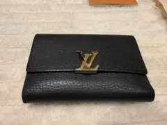 Louis Vuitton 三つ折り財布 ブラック　カプシーヌ