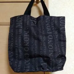 MONO COMME CA トートバッグ ブラック ロゴ