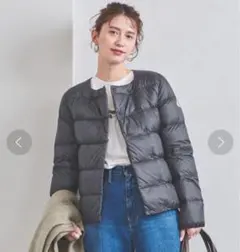 【美品】PYRENEX ブラック ダウンジャケット　カンヌ　JP38 ノーカラー