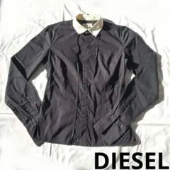 DIESEL　長袖シャツ ホワイト襟　クレリック　ディーゼル