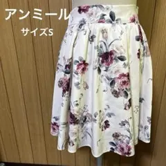 【AnMILLE】 薔薇花柄　ギャザースカート Sのサムネイル