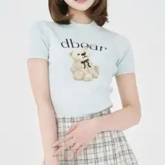 Darich エンブロイダリーDbearハーフスリーブニットトップス - メルカリ