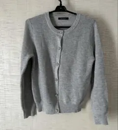 ●ラメニットカーディガン●ライトグレー M