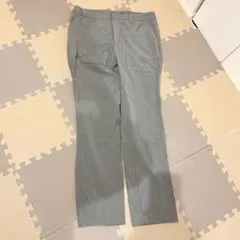 グレー ストライプ スラックス　33/32