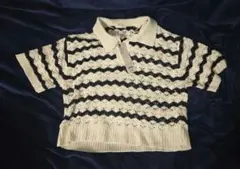 GU 透かし編みスキッパーポロセーター　Sサイズ