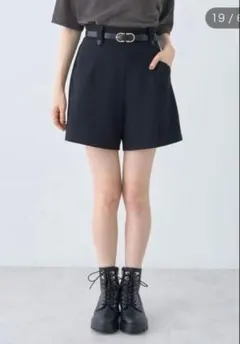 earth music&ecology ベルト付きショートパンツ Sサイズ