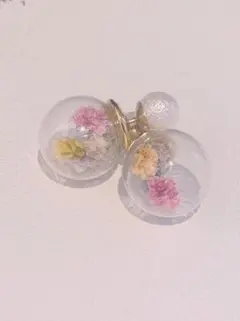 かすみ草のピアス